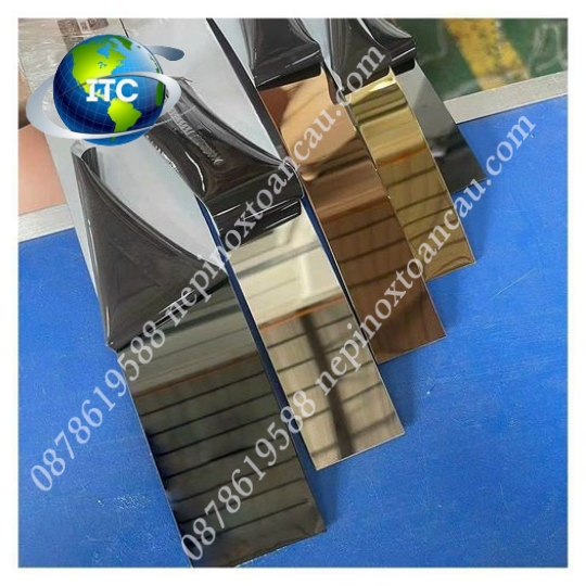 NẸP INOX  LA30 MÀU VÀNG GƯƠNG,TRẮNG GƯƠNG, ĐEN GƯƠNG, HỒNG GƯƠNG, TRẮNG XƯỚC, VÀNG XƯỚC