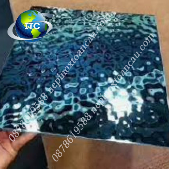 TẤM INOX SÓNG NƯỚC MÀU XANH COBAN