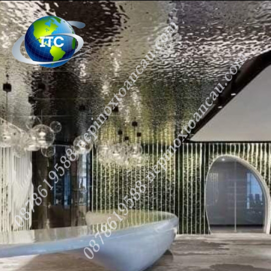 TẤM INOX SÓNG NƯỚC BẠC