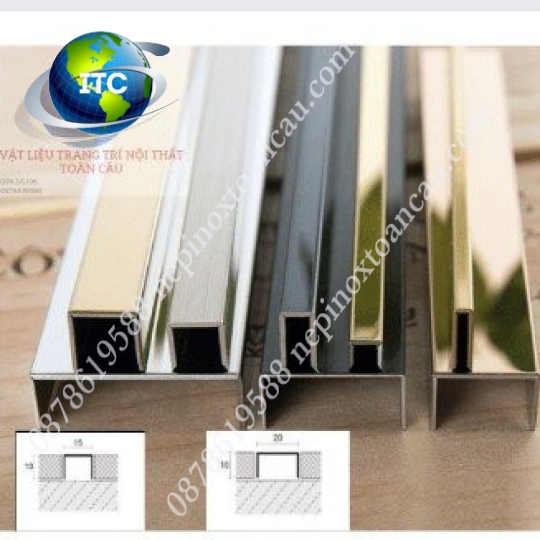 U15 INOX, Nẹp u ốp kính 12 li
