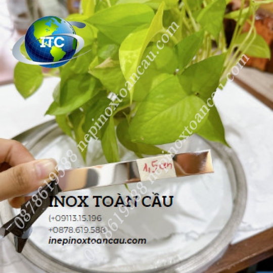 NẸP INOX  LA15 MM  MÀU VÀNG GƯƠNG, TRẮNG GƯƠNG, ĐEN GƯƠNG, HỒNG GƯƠNG