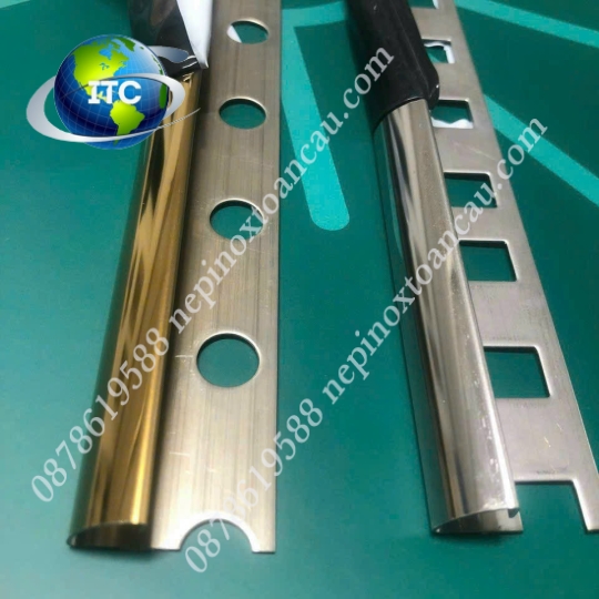 Nẹp inox ốp góc gạch bo tròn, nẹp ốp  yc12