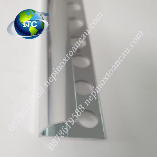 Nẹp nhôm bo góc tròn YC12/HT12.5 cho gạch 10mm